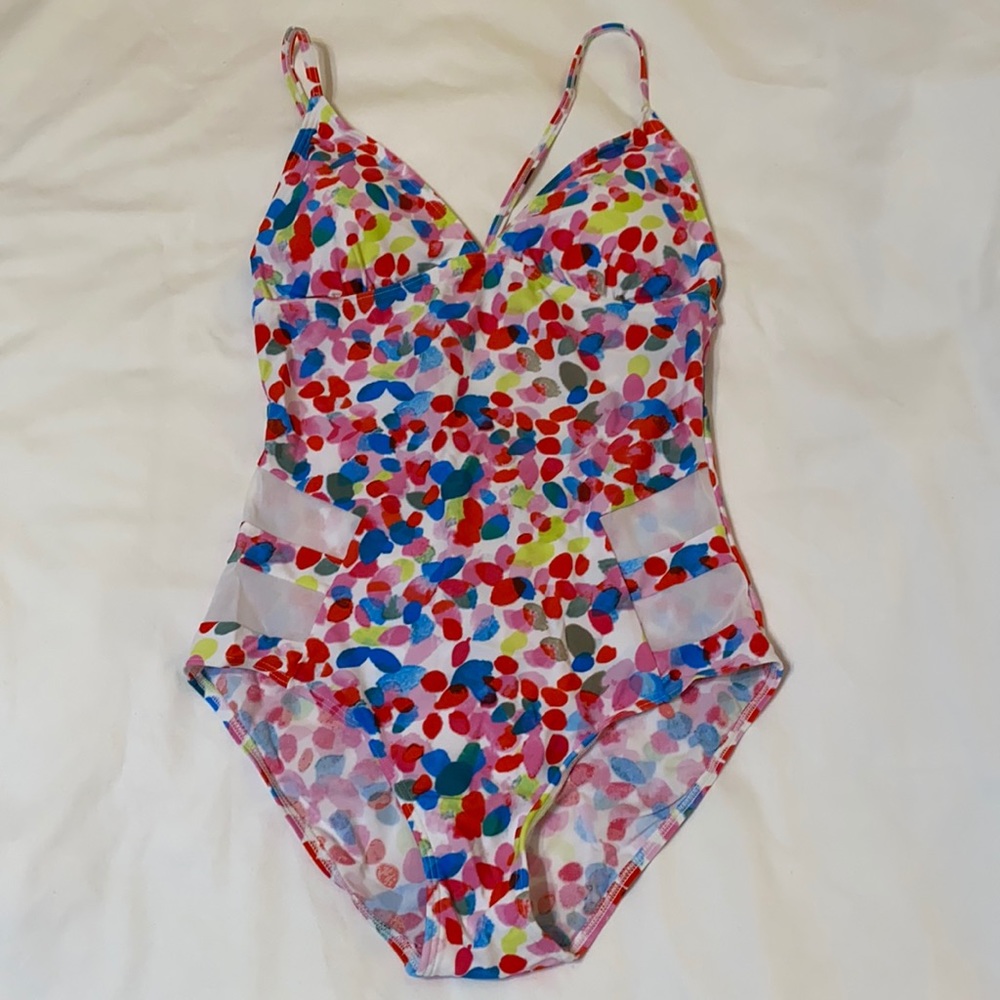 Bawdy Multi-Colored One Piece Swimsuit, Large